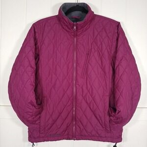 Columbia Interchange Jacket Quilted Lined Mock Neck Womens Medium Purple Pockets